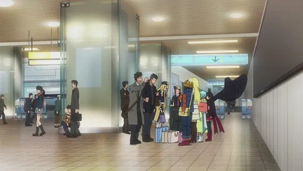 Large railway hub station front